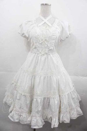画像: 榛果可可花束(BacioBouquet)（海外ロリータブランド） / Doll Storyミニ袖ワンピース S ホワイト I-25-11-18-055-LO-OP-SA-ZI