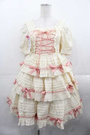 画像: Bear's Dinner（海外ロリータブランド） / 塔莉ワンピース S アイボリー×ピンク I-25-11-18-056-LO-OP-SA-ZI