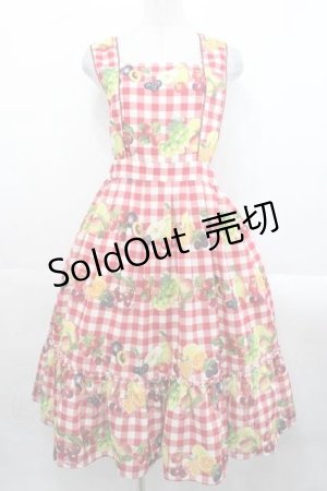 画像: Melody BasKet / Fruits BasKetサロペットスカート M レッド I-25-11-18-058-LO-SK-SA-ZI