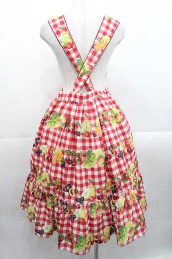 画像2: Melody BasKet / Fruits BasKetサロペットスカート M レッド I-25-11-18-058-LO-SK-SA-ZI (2)