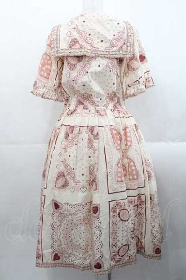 画像2: PINK HOUSE / バンダナプリントセーラーカラーワンピース  ピンク I-25-11-18-062-LO-OP-SA-ZI (2)