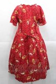 画像2: PINK HOUSE / チェリー&ハットプリントワンピース  レッド I-25-11-18-063-LO-OP-SA-ZI (2)