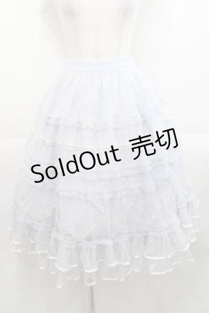 画像: 玻璃紙之夜(Nuit De Cellophone)（海外ロリータブランド） / チュール重ねスカート S サックス I-25-11-18-068-LO-SK-SA-ZI
