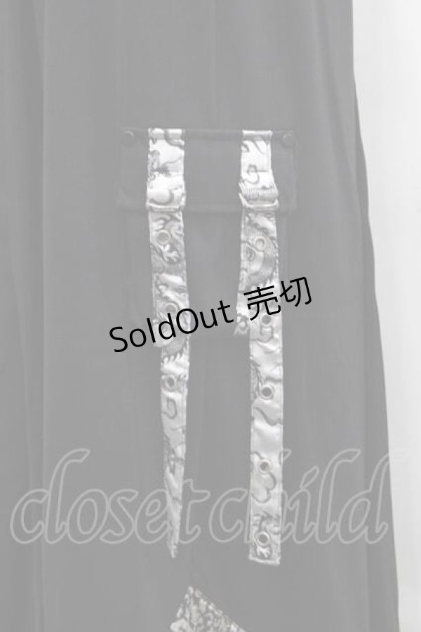 画像3: Qutie Frash / シフォンプリーツ重ねワイドパンツ  黒Ｘ白 I-25-11-18-080-QU-PA-SA-ZI (3)