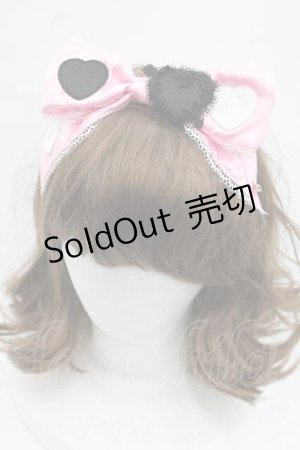 画像: LOLITAその他(お買取対象外) / ハートアップリケカチューシャ  ピンク I-25-11-18-088-LO-AC-SA-ZI