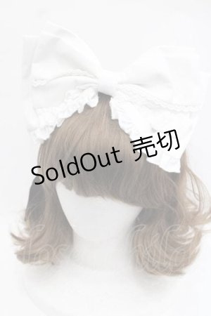 画像: 榛果可可花束(BacioBouquet)（海外ロリータブランド） / リボンカチューシャ  ホワイト I-25-11-18-089-LO-AC-SA-ZI