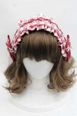 画像2: metamorphose / ヘッドドレス風カチューシャ(ギンガム)  赤Ｘ白 I-25-11-18-094-ME-AC-SA-ZI (2)