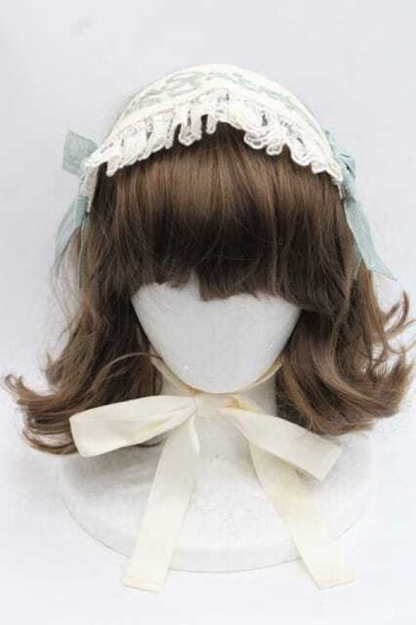 画像2: 玻璃紙之夜(Nuit De Cellophone)（海外ロリータブランド） / 幽谷風鈴ヘッドドレス  グリーン I-25-11-18-097-LO-ZA-SA-ZI (2)