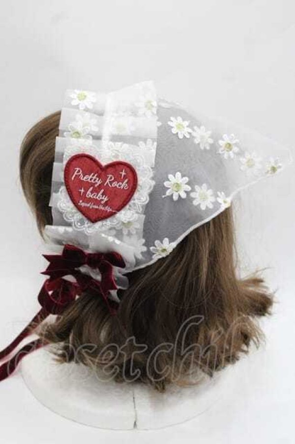 画像3: Pretty Rock Baby（海外ロリータブランド） / オーガンジーバブーシュカ  ホワイト I-25-11-18-099-LO-ZA-SA-ZI (3)