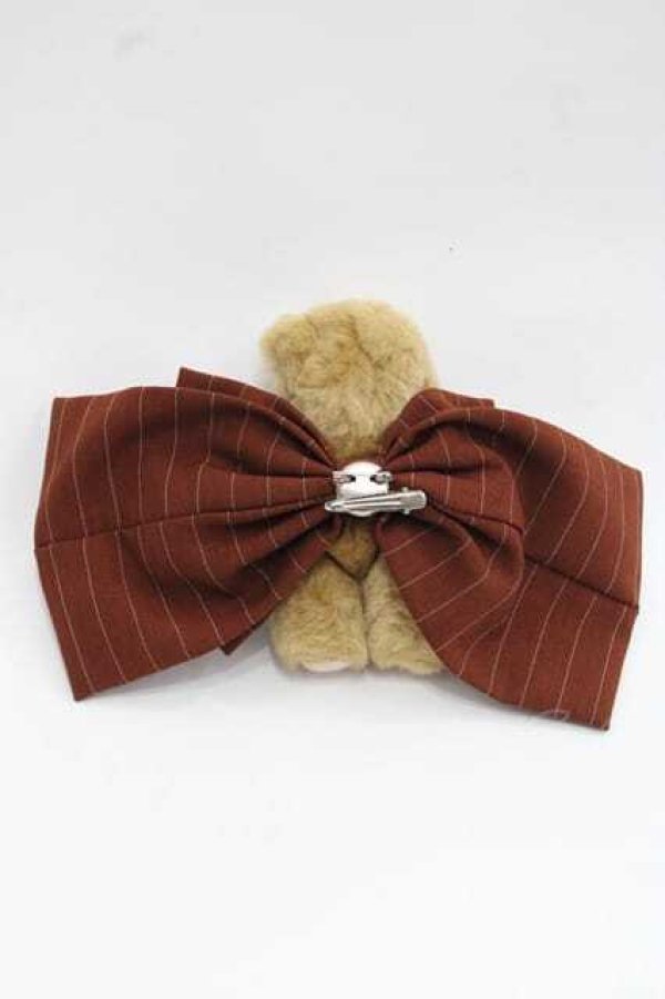 画像2: LOLITAその他(お買取対象外) / くまちゃんリボンクリップ  ブラウン I-25-11-18-102-LO-ZA-SA-ZI (2)