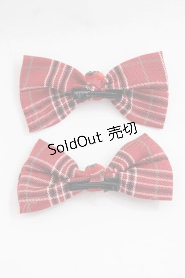 画像2: YUPBRO（海外ロリータブランド） / Little Red Riding Hood リボンクリップ  レッド I-25-11-18-105-LO-ZA-SA-ZI (2)