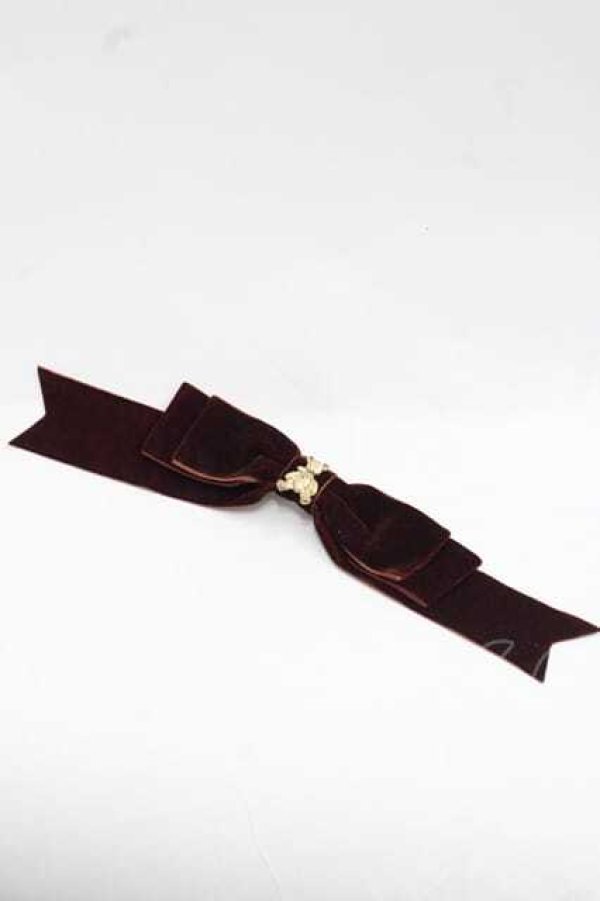 画像1: LOLITAその他(お買取対象外) / ベルベットクマチャームリボンクリップ  ブラウン I-25-11-18-107-LO-ZA-SA-ZI (1)