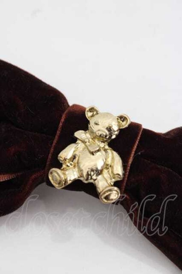 画像3: LOLITAその他(お買取対象外) / ベルベットクマチャームリボンクリップ  ブラウン I-25-11-18-107-LO-ZA-SA-ZI (3)