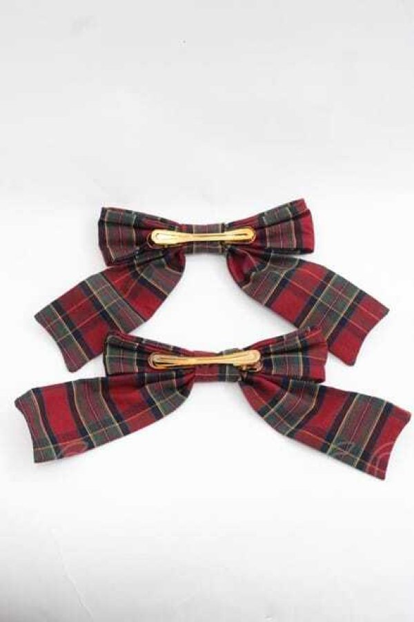 画像2: LOLITAその他(お買取対象外) / チェックリボンクリップ  レッド I-25-11-18-108-LO-ZA-SA-ZI (2)