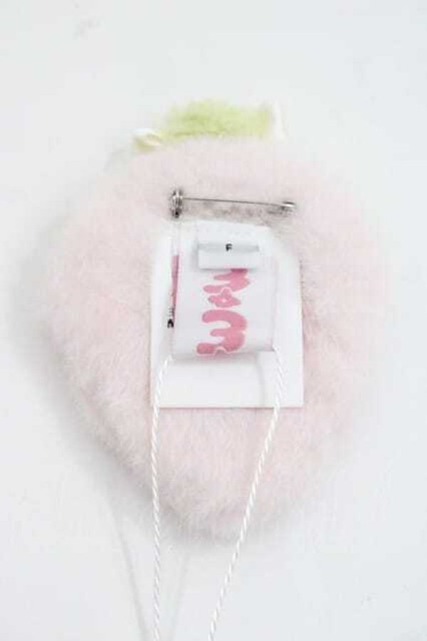 画像2: momo物語（海外ロリータブランド） / いちごふわふわブローチ  ピンク I-25-11-18-110-LO-ZA-SA-ZI (2)