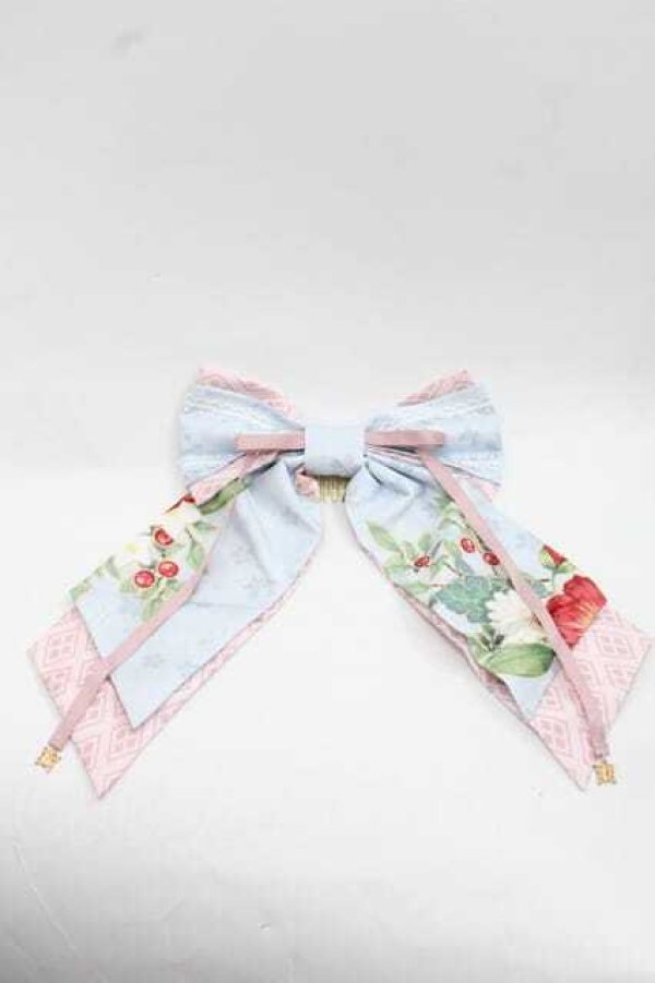 画像1: Nyanya / 山茶歌謠リボンコーム  浅葱 I-25-11-18-111-EL-ZA-SA-ZI (1)