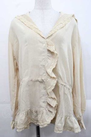 画像: PINK HOUSE / セーラー襟ピンタックブラウス  キナリ I-25-11-18-022-LO-BL-SA-ZI