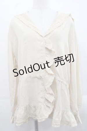 画像: PINK HOUSE / セーラー襟ピンタックブラウス  キナリ I-25-11-18-022-LO-BL-SA-ZI