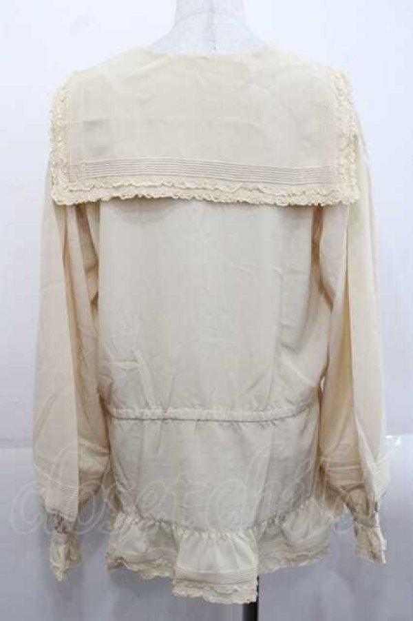 画像2: PINK HOUSE / セーラー襟ピンタックブラウス  キナリ I-25-11-18-022-LO-BL-SA-ZI (2)