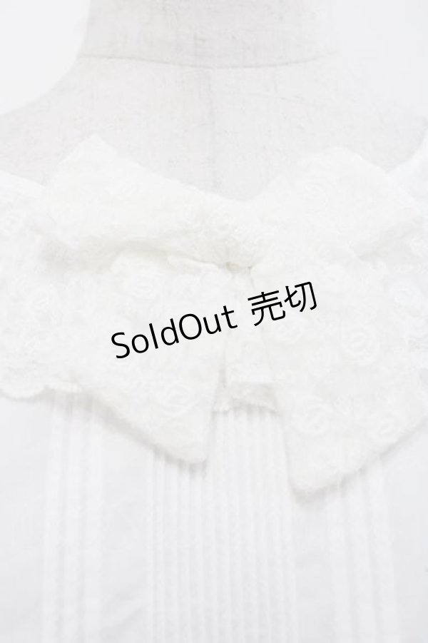 画像3: PINK HOUSE / バラレース衿半袖ブラウス  ホワイト I-25-11-18-023-LO-BL-SA-ZI (3)