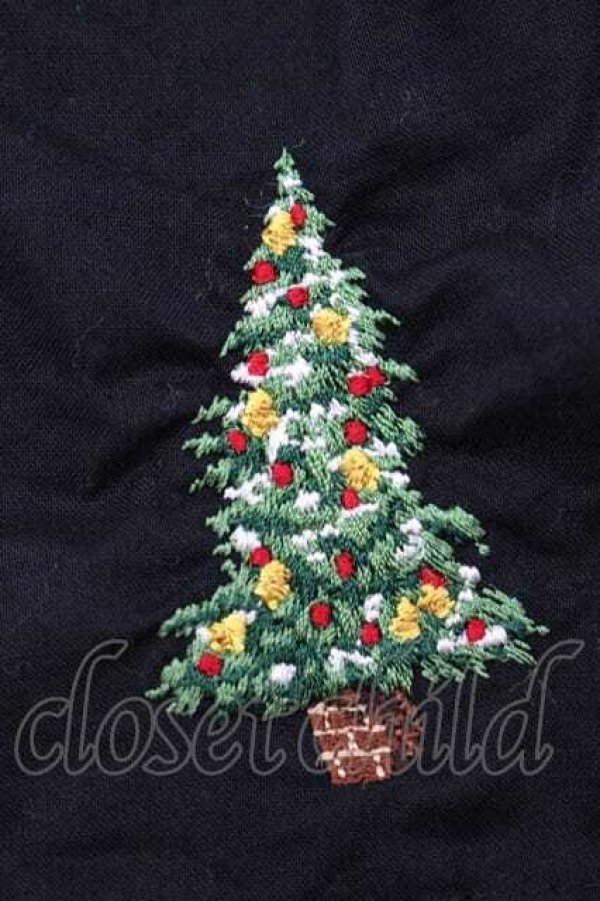 画像3: PINK HOUSE / 裾ツリー刺繍長袖フードブラウス  ブラック I-25-11-18-024-LO-BL-SA-ZI (3)