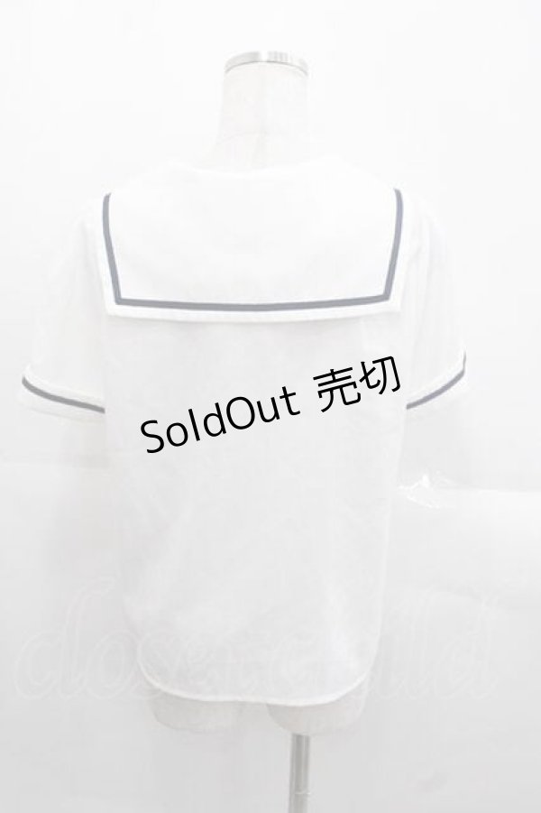 画像2: Amavel / Crown Emblemスクエアセーラーブラウス  ネイビー I-25-11-18-003-CA-BL-SA-ZI (2)