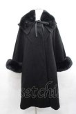 画像1: 白英工作室(BitterSweet)（海外ロリータブランド） / ファー襟袖コート S ブラック I-25-11-18-027-LO-CO-SA-ZI (1)