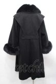 画像2: 白英工作室(BitterSweet)（海外ロリータブランド） / ファー襟袖コート S ブラック I-25-11-18-027-LO-CO-SA-ZI (2)