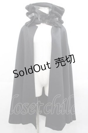 画像: alice auaa / ファー襟ロングケープコート 3 ブラック I-25-11-18-029-AA-CO-SA-ZI