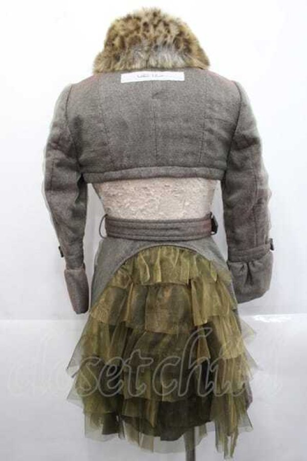 画像2: alice auaa / 虫喰いコート 3 ベージュ I-25-11-18-030-AA-CO-SA-ZI (2)