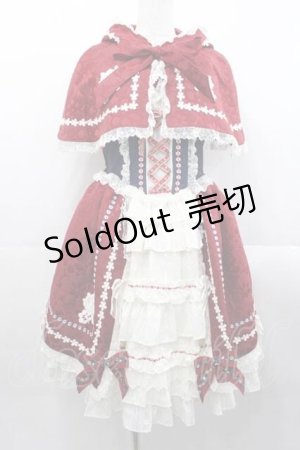 画像: BABY,THE STARS SHINE BRIGHT / おとぎの国の赤ずきんちゃんジャンパースカート(ケープセット)  レッド I-25-11-18-034-BA-OP-SA-ZI