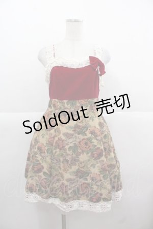 画像: Angelic Pretty / 旧タグゴブランジャンパースカート  ボルドーＸブラウン I-25-11-24-048-AP-OP-SA-ZI