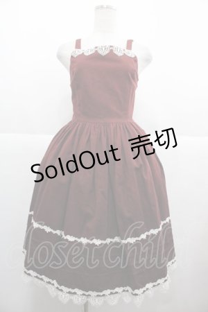 画像: Innocent World / 胸元レースジャンパースカート  ブラウン I-25-11-24-054-IW-OP-SA-ZI