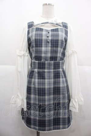 画像: Ank Rouge / モノグラムロゴひめそでワンピース  ブルー I-25-11-24-061-CA-OP-SA-ZI