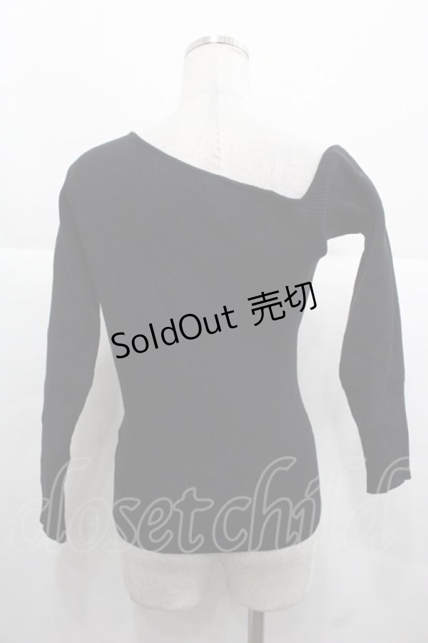 画像2: Ank Rouge / ストーンニットトップス  黒Ｘシルバー I-25-11-24-007-CA-TO-SA-ZI (2)