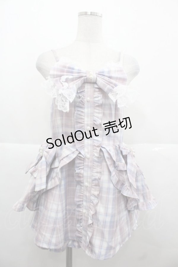 画像1: Ank Rouge / リボンフリフリセットアップ  ピンクＸ青 I-25-11-24-069-CA-OP-SA-ZI (1)