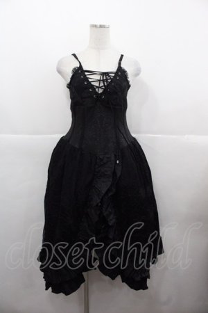 画像: Qutie Frash / 蜘蛛の巣レースロングキャミワンピース  黒 I-25-11-24-075-QU-OP-SA-ZI