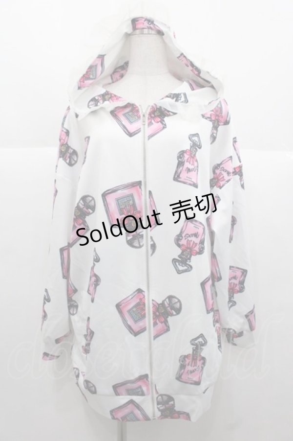 画像1: MA*RS / オリジナルプリントパーカー  白Ｘピンク I-25-11-24-008-EL-TO-SA-ZI (1)