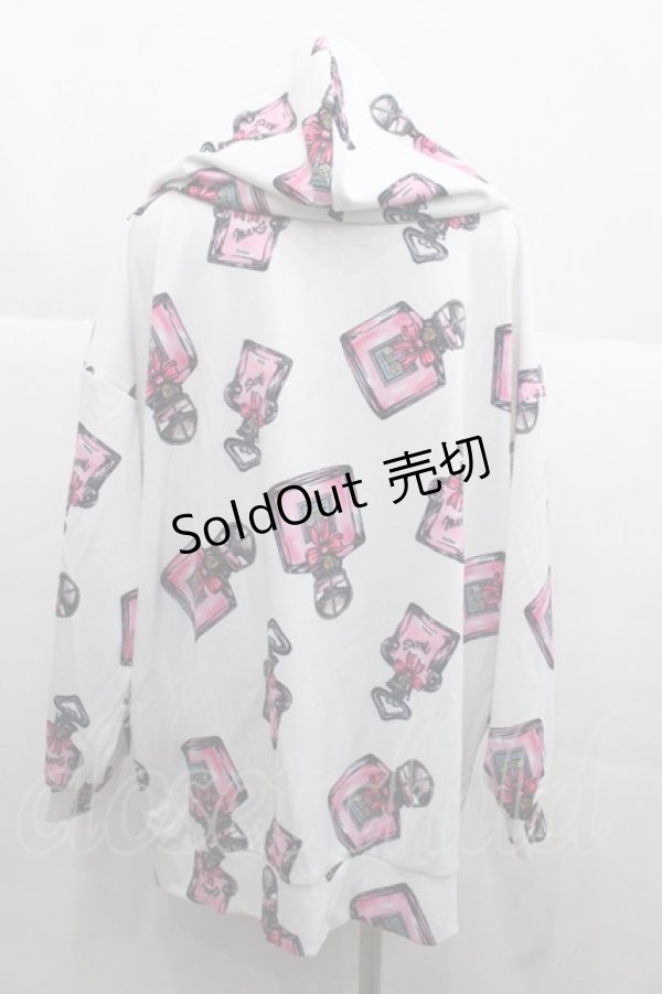 画像2: MA*RS / オリジナルプリントパーカー  白Ｘピンク I-25-11-24-008-EL-TO-SA-ZI (2)