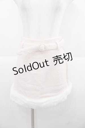 画像: Honey Cinnamon / 裾ファーツイードスカート  ピンクＸ白 I-25-11-24-085-LO-SK-SA-ZI