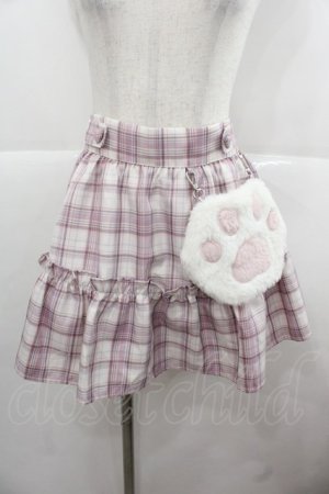 画像: Ank Rouge / ふわふわにくきゅうスカパン  ピンクチェック I-25-11-24-087-CA-SK-SA-ZI