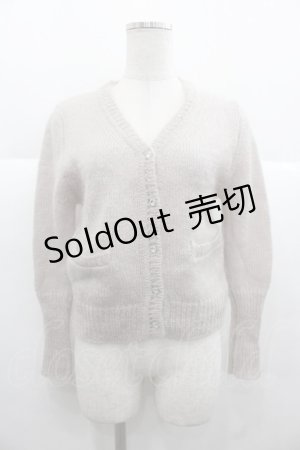 画像: Katie / FLUFFY v neck short cardigan  ライトグレー I-25-11-24-009-LO-TO-SA-ZI