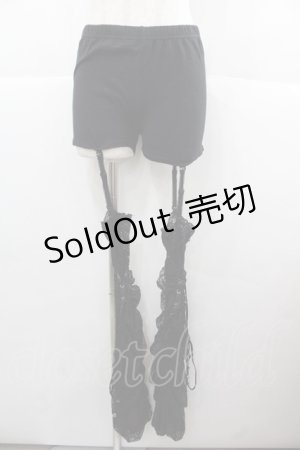 画像: Qutie Frash / インナーレッグパンツ  黒Ｘ青 I-25-11-24-091-QU-PA-SA-ZI