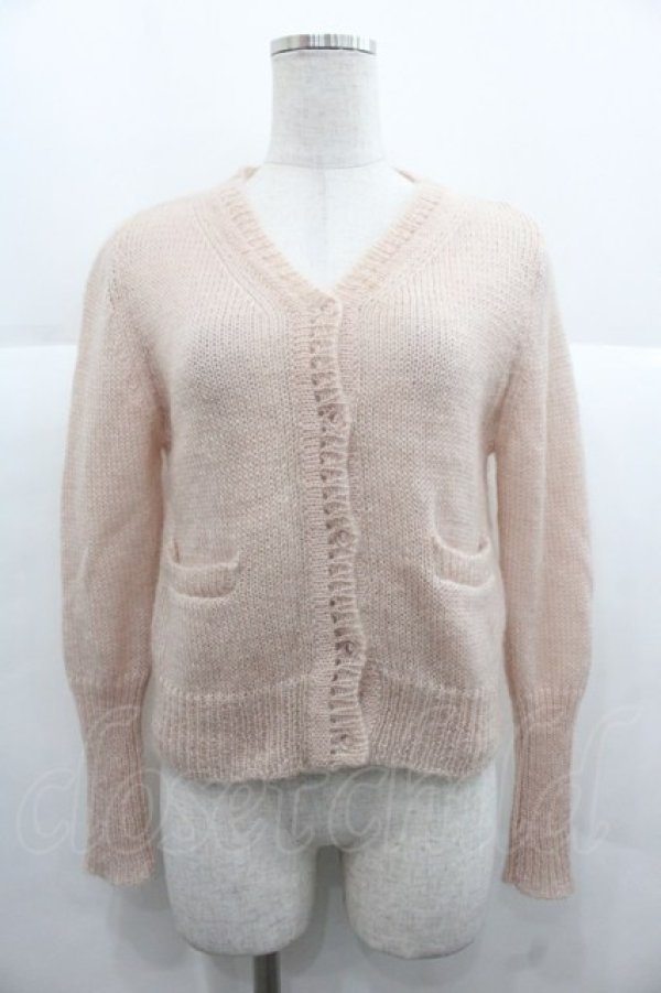 画像1: Katie / FLUFFY v neck short cardigan  ライトピンク I-25-11-24-010-LO-TO-SA-ZI (1)
