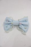 画像1: Angelic Pretty / シフォンパールリボンバレッタ  サックス I-25-11-24-108-AP-AC-SA-ZI (1)