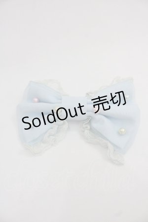 画像: Angelic Pretty / シフォンパールリボンバレッタ  サックス I-25-11-24-108-AP-AC-SA-ZI