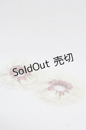 画像: m petit by misako / TT*AM2Pシュシュ  白Ｘピンク I-25-11-24-110-LO-ZA-SA-ZI