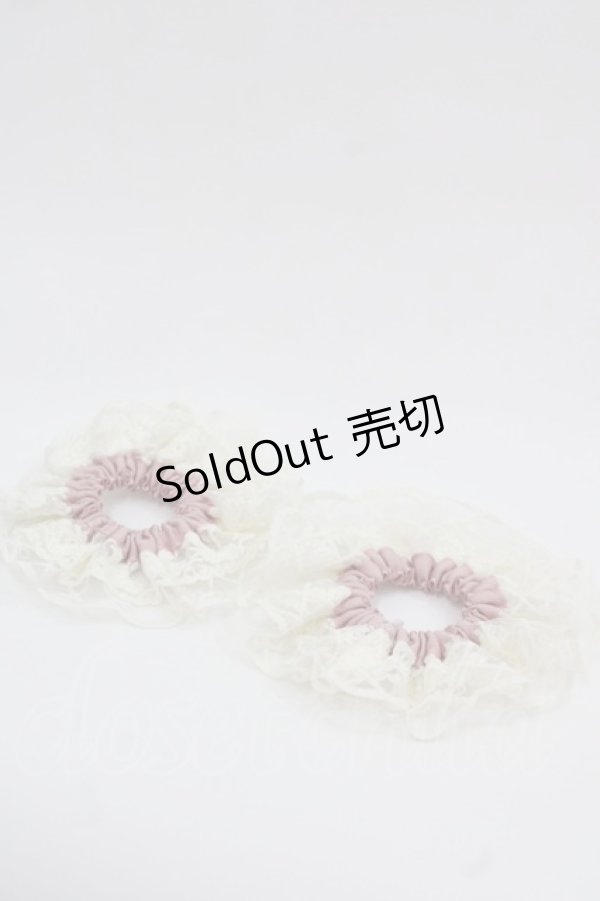 画像1: m petit by misako / TT*AM2Pシュシュ  白Ｘピンク I-25-11-24-110-LO-ZA-SA-ZI (1)