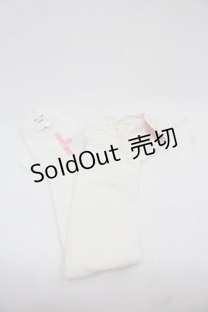 画像: BABY,THE STARS SHINE BRIGHT / リボン通しレースオーバーニーソックス  白 I-25-11-24-120-BA-ZA-SA-ZI