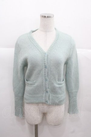 画像: Katie / FLUFFY v neck short cardigan  サックス I-25-11-24-012-LO-TO-SA-ZI